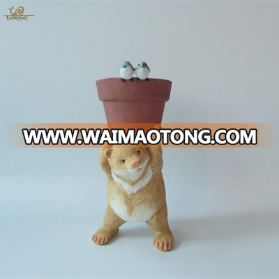 Unique 1 Piece Cute Animal Figurine Resin Mini Bonsai Flower Pots & Planters Home Decor