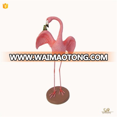 Wholesale Table Decoration Polyresin Pink Flamingo Animal Figurine